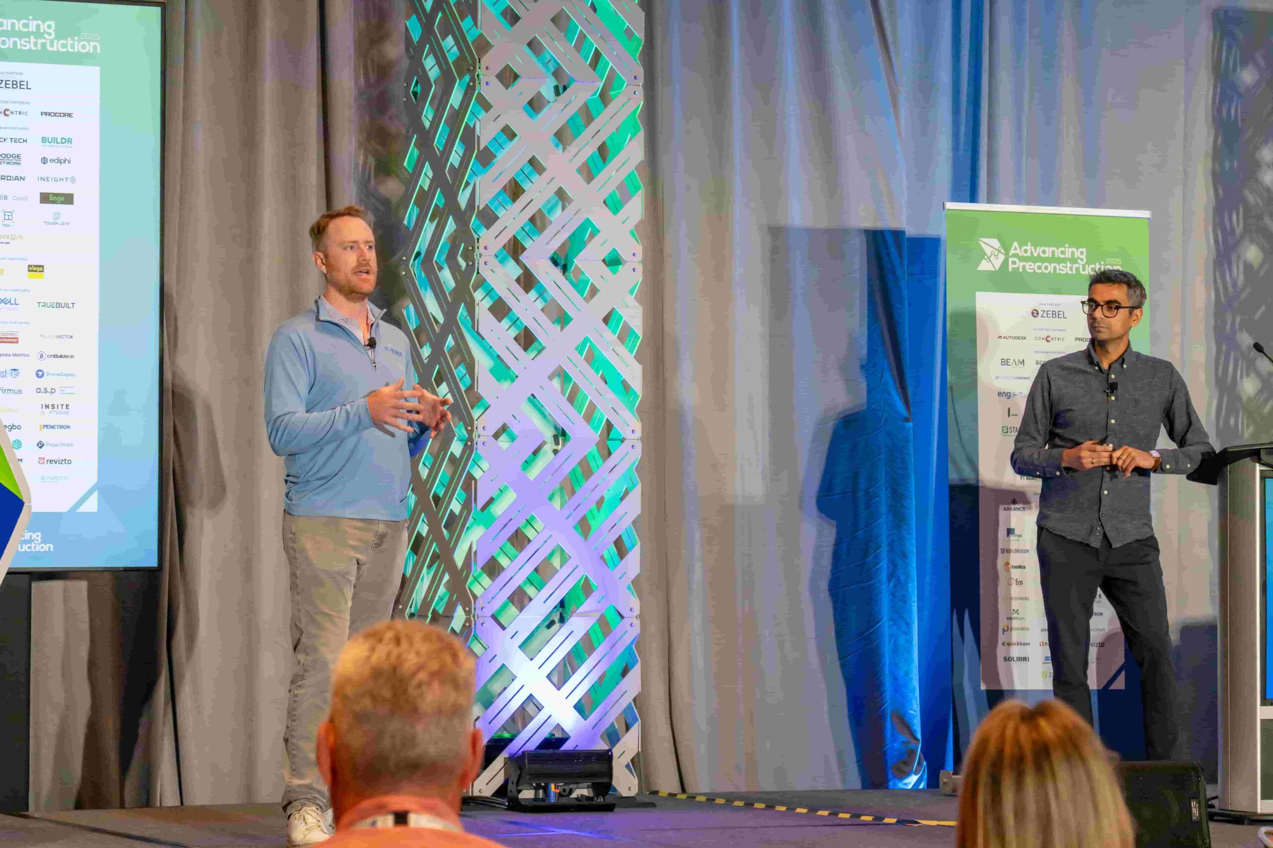 Expert speakers presenting on project delivery and construction innovation