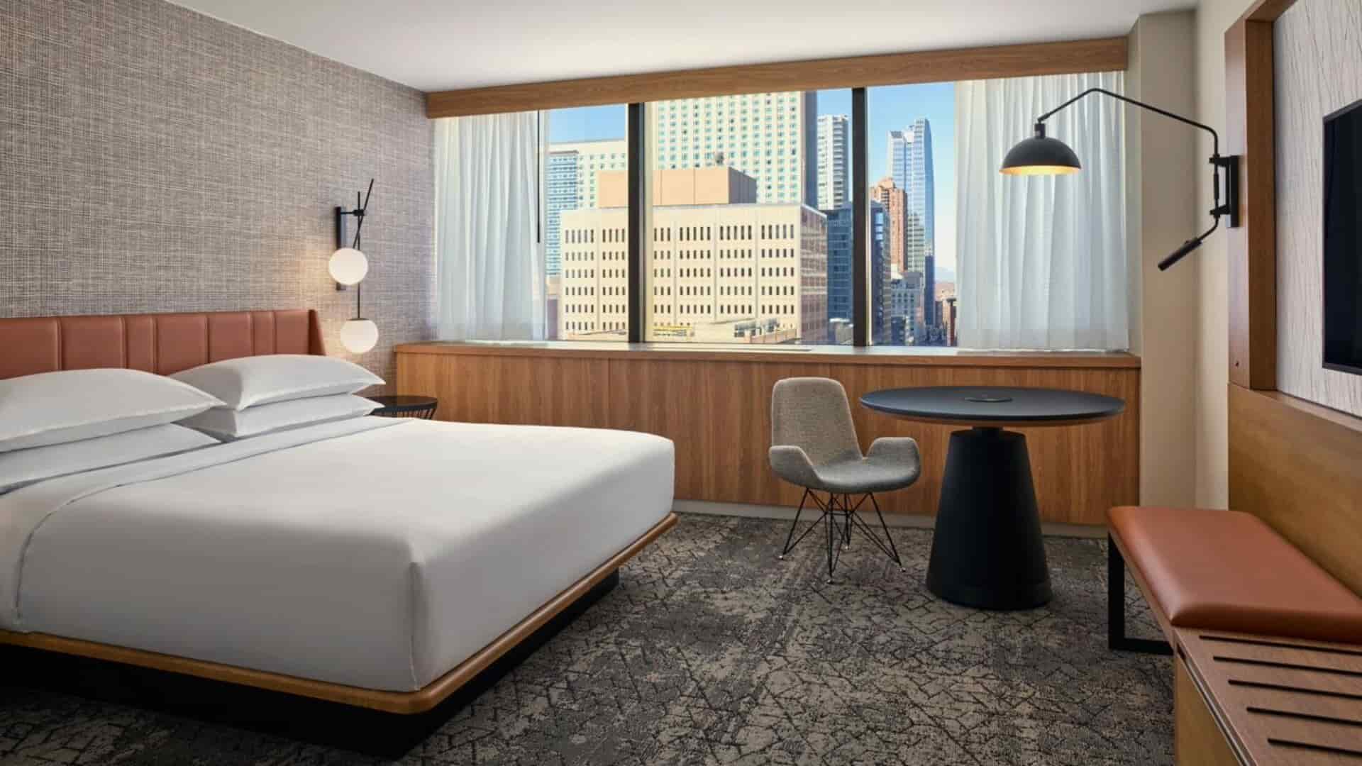 Hotel guest room for conference attendees at the project delivery forum
